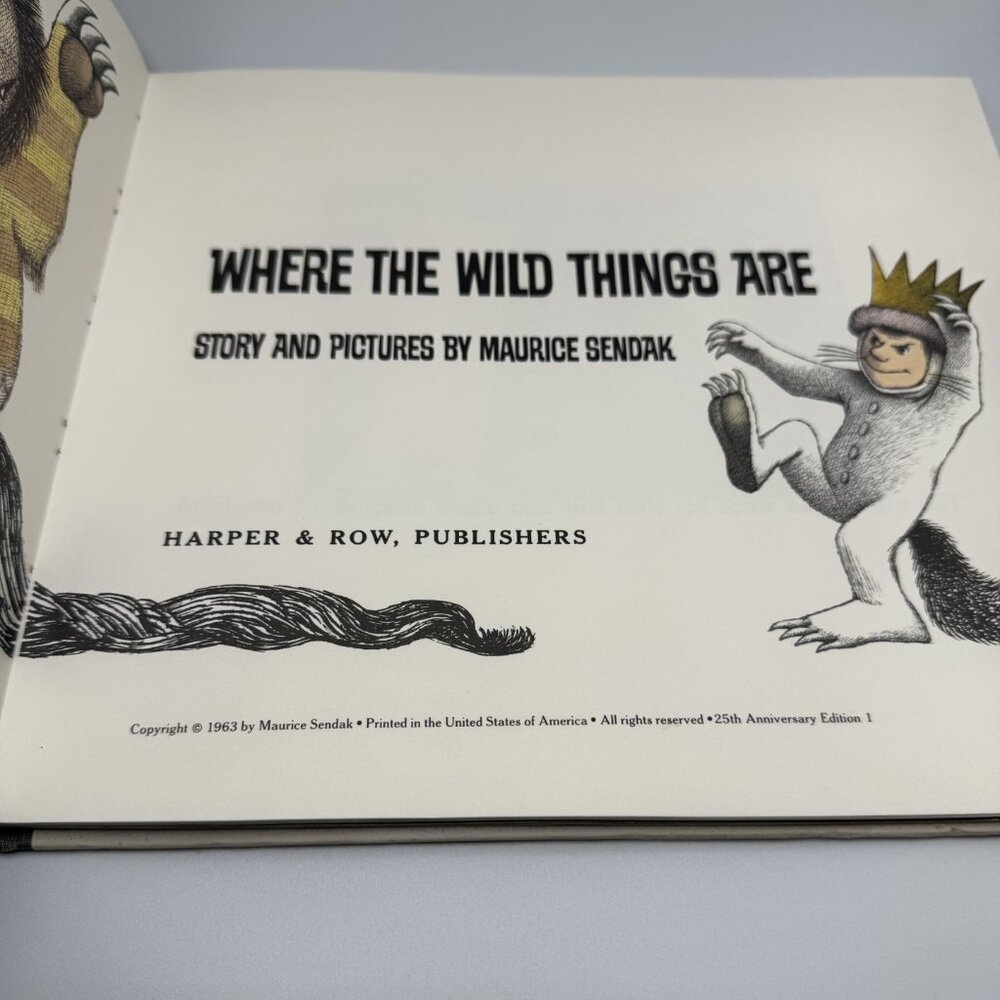 Vintage 1963 Where the Wild Things Are Storybook 25th Anniversary Edition - Picture 5 of 8